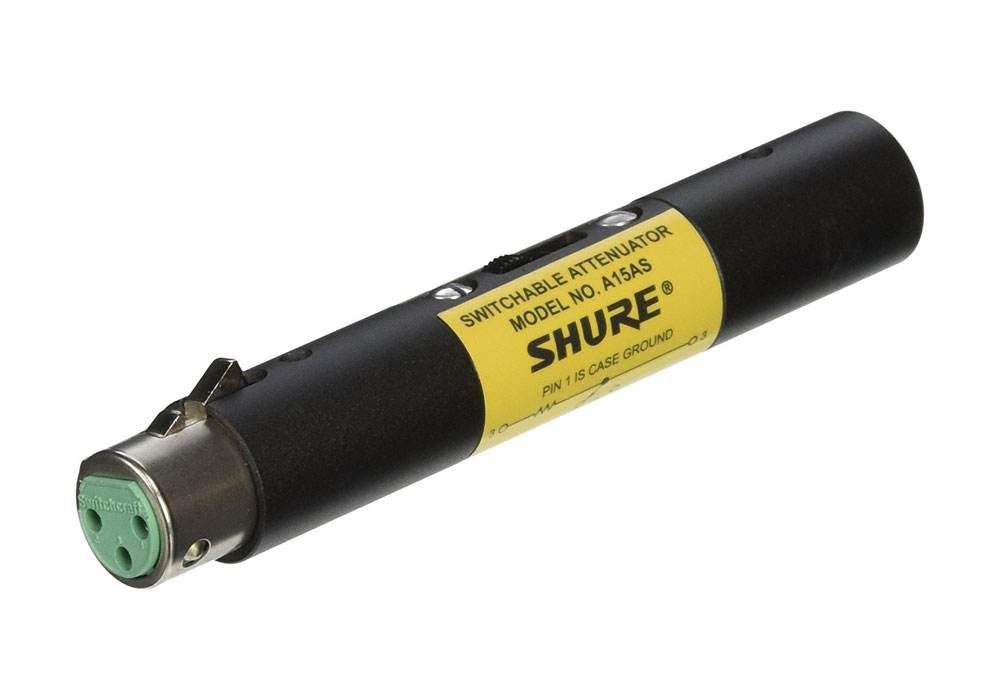 Shure A15AS Switchable In-line Attenuator