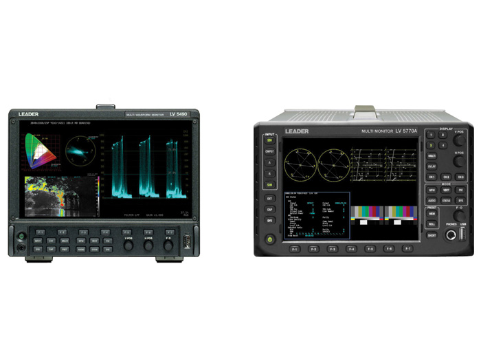 Available to buy Leader LV5490 Multi Waveform Monitors and LV5770A 3G/HD/SD Multi Monitors